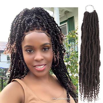 Wholesale bomb twist crochet braids hair curly ends cheap passion twist Pre looped Pre Spring Twist for Black women